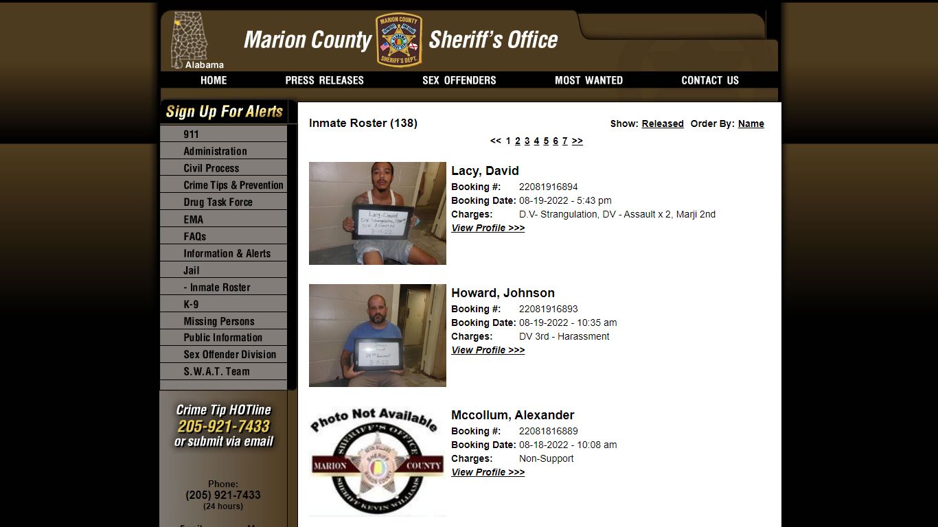 Inmate Roster - Current Inmates Booking Date Descending - Marion County ...